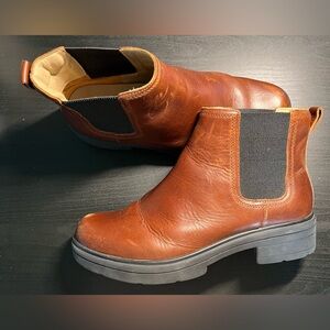 Brown Leather Ankle Boots ABEO